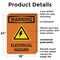 Signmission Electrical Hazard With Symbol OSHA Warning Sign, Plastic, 18in W x 24in L, 2PK OS-2PACK-WS-P-1824-V-13128 - alternate 2